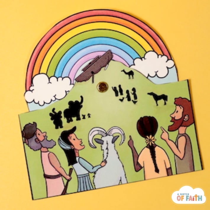 Noah's ark rainbow craft