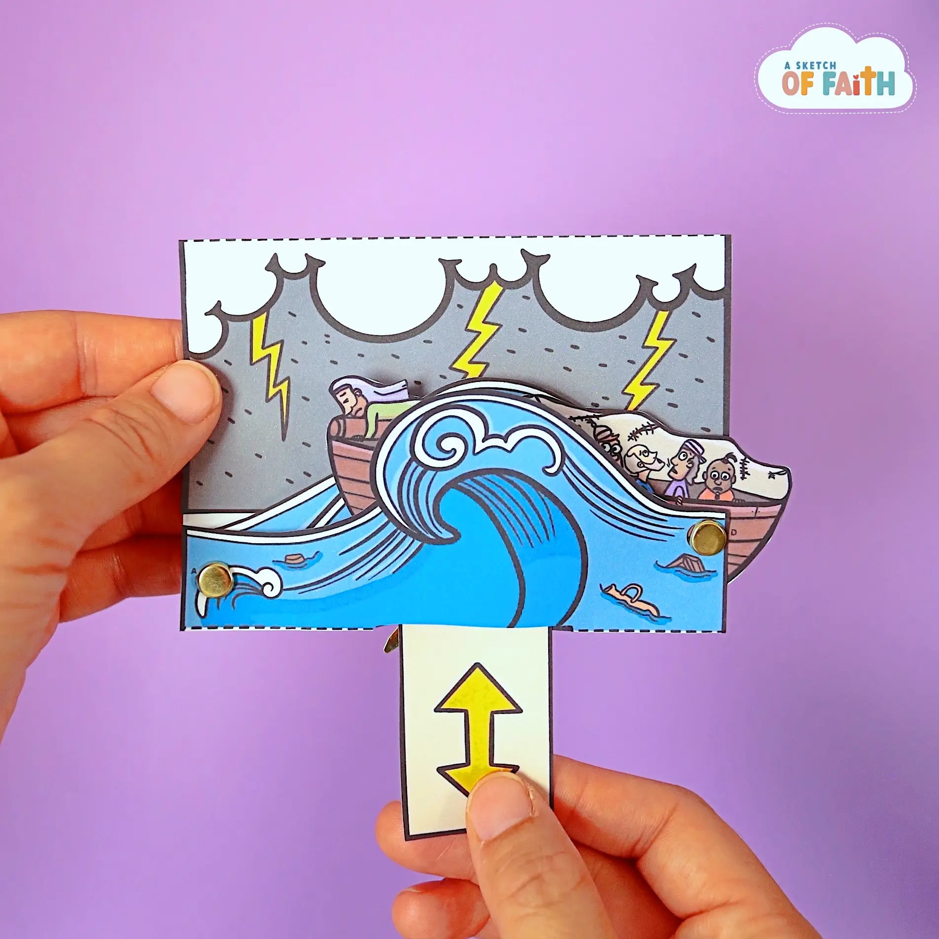 Apostle Paul caught in a storm craft